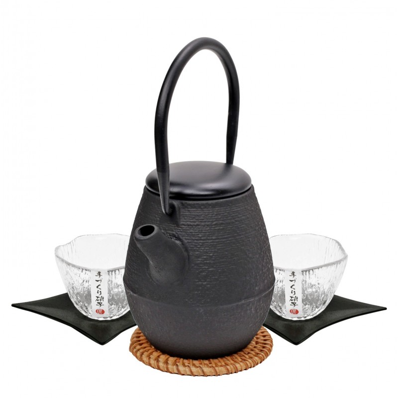 Ketaus arbatinuko ir pialų rinkinys SKAIDRUMAS, 800ml