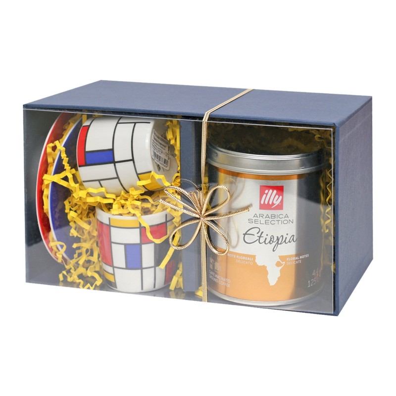Rinkinys su illy kava ir espresso puodeliais