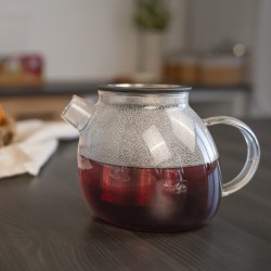 Borosilikatinio stiklo arbatinukas su filtru, 950 ml