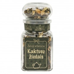 Žalioji arbata su KAKTUSŲ ŽIEDAIS, 60g (stikl.)