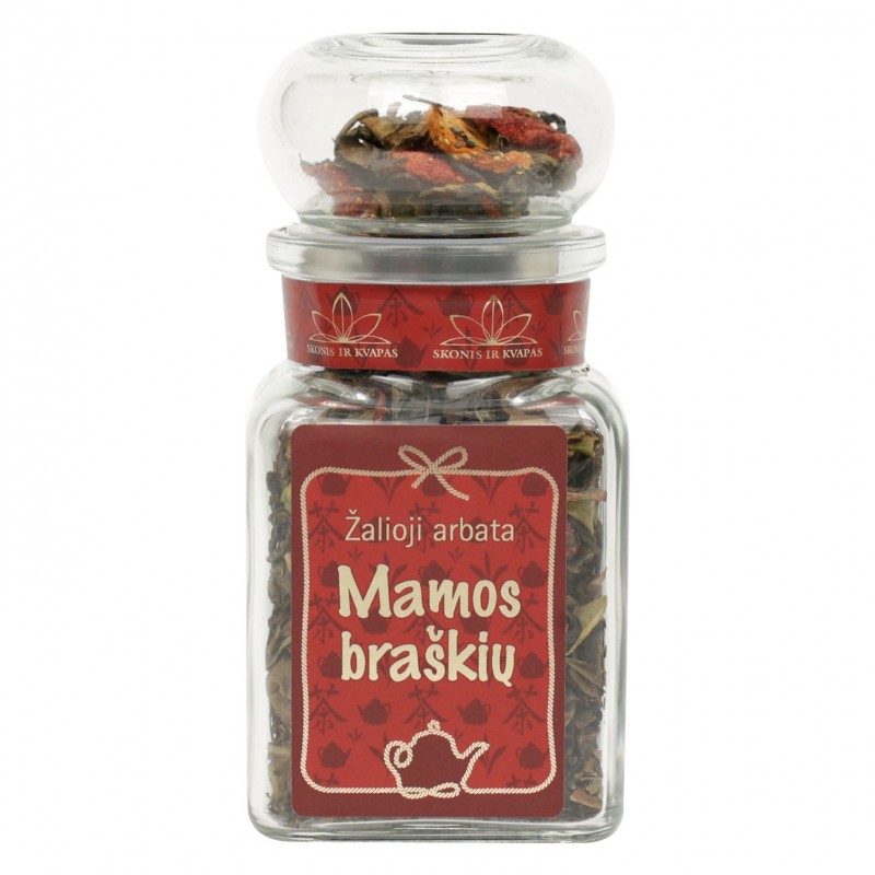 Žalioji MAMOS BRAŠKIŲ arbata, 40g (stikl.)