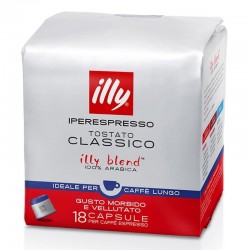 Kavos kapsulės illy CLASSICO LUNGO, 18 vnt.