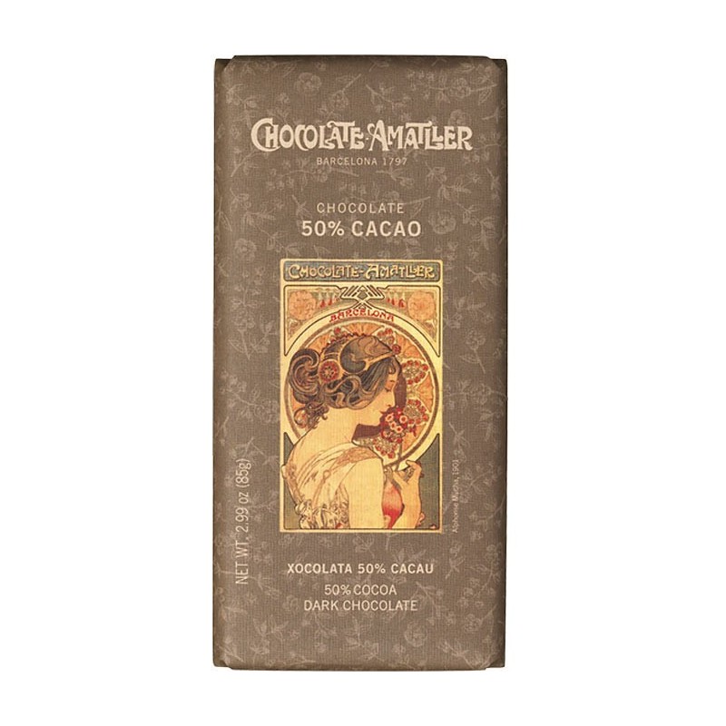 Juodasis šokoladas AMATLLER 50%, 85g