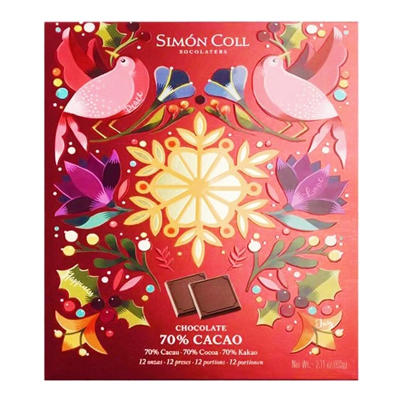 ŠVENTINIS juodasis šokoladas SIMON COLL 70 %, 60 g