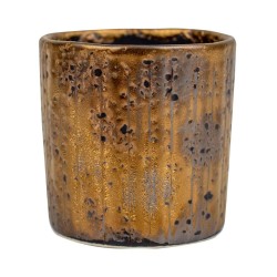 Piala taurė AKMENINĖ 6x6,5cm, ruda sp., porcelianas