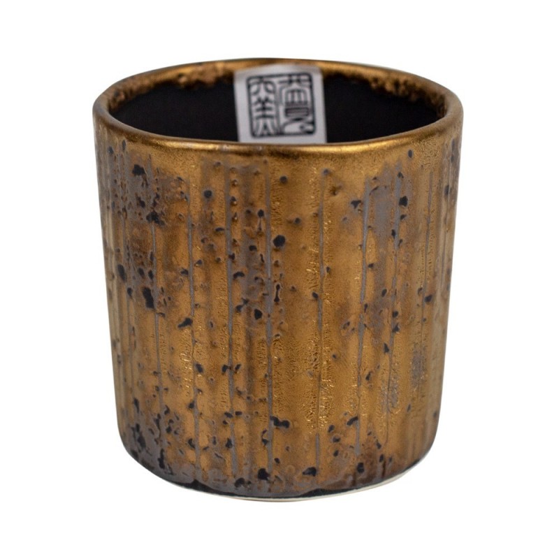 Piala taurė AKMENINĖ 6x6,5cm, ruda sp., porcelianas