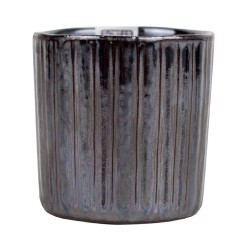 Piala taurė AKMENINĖ, juoda spalva, porcelianas