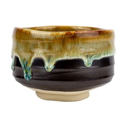 Piala matcha arbatai ŽEMĖ IR DANGUS, 15x8cm, akmens masė
