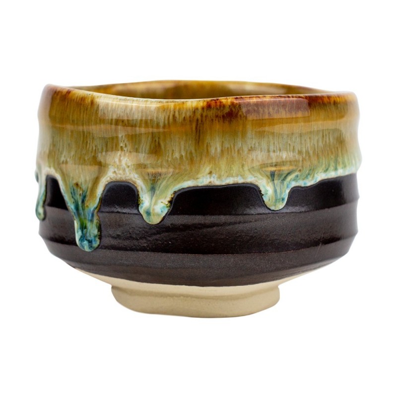 Piala matcha arbatai ŽEMĖ IR DANGUS, 15x8cm, akmens masė