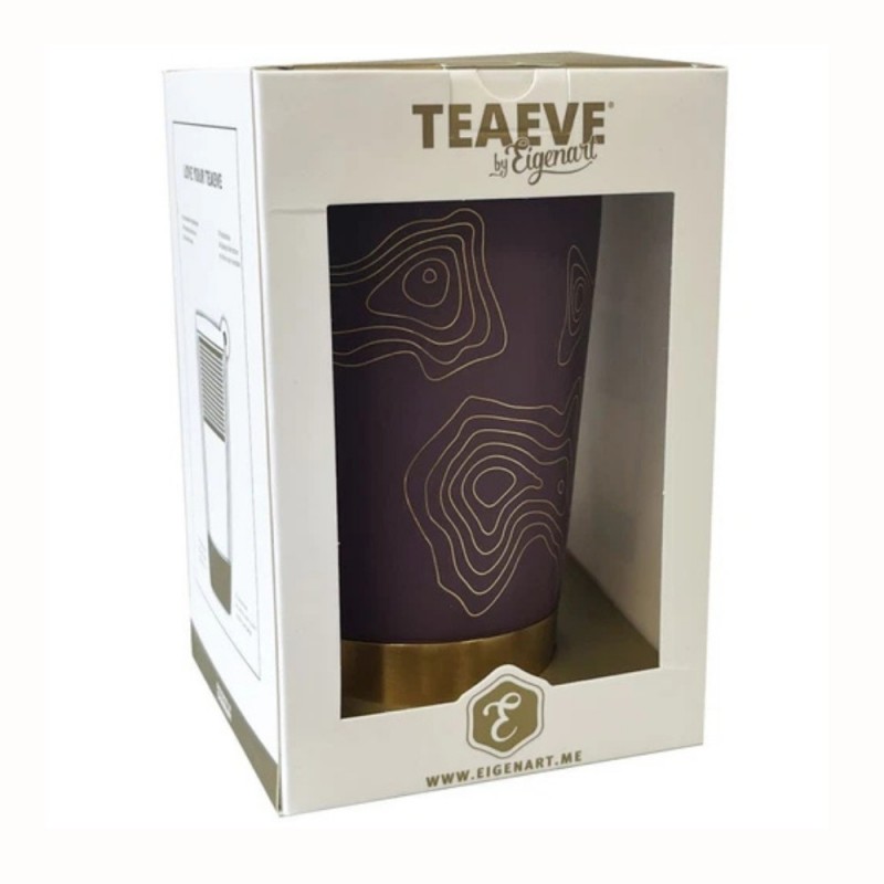 Puodelis dviguba sienele, su dangteliu ir sieteliu RELJEFAS, 350 ml