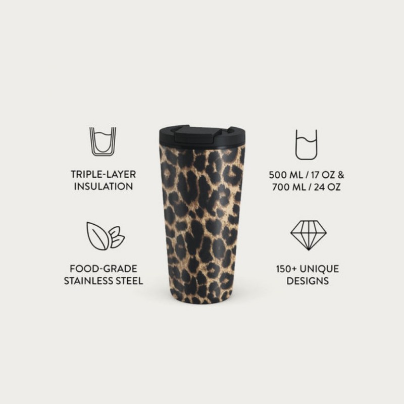 Termo puodelis TIGRINIAI RAŠTAI, 500 ml