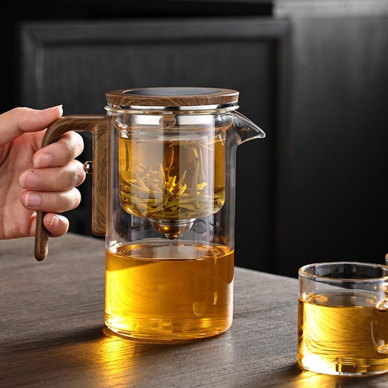 Magnetinis borosilikatinio stiklo arbatinukas su filtru „Mano ritualas“, 200 ml