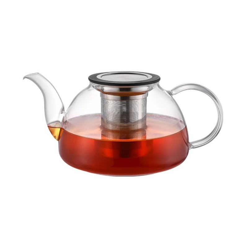 Borosilikatinio stiklo arbatinukas su filtru „Elegancija“, 1300 ml