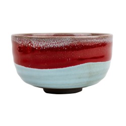 Piala arbatai MATCHA, RAUDONA ŽYDRA, 12x7cm, keramik.