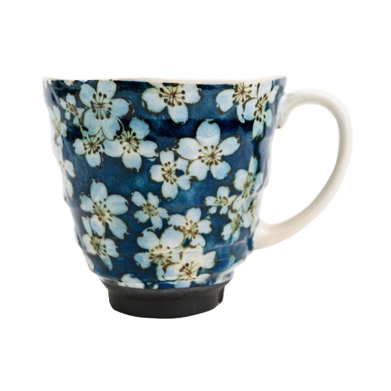 Puodelis MĖLYNI GĖLIŲ RAŠTAI, 280ml, keramik.