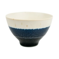 Piala arbatai MATCHA, 9x6cm, keramika, balta-mėlyna sp.