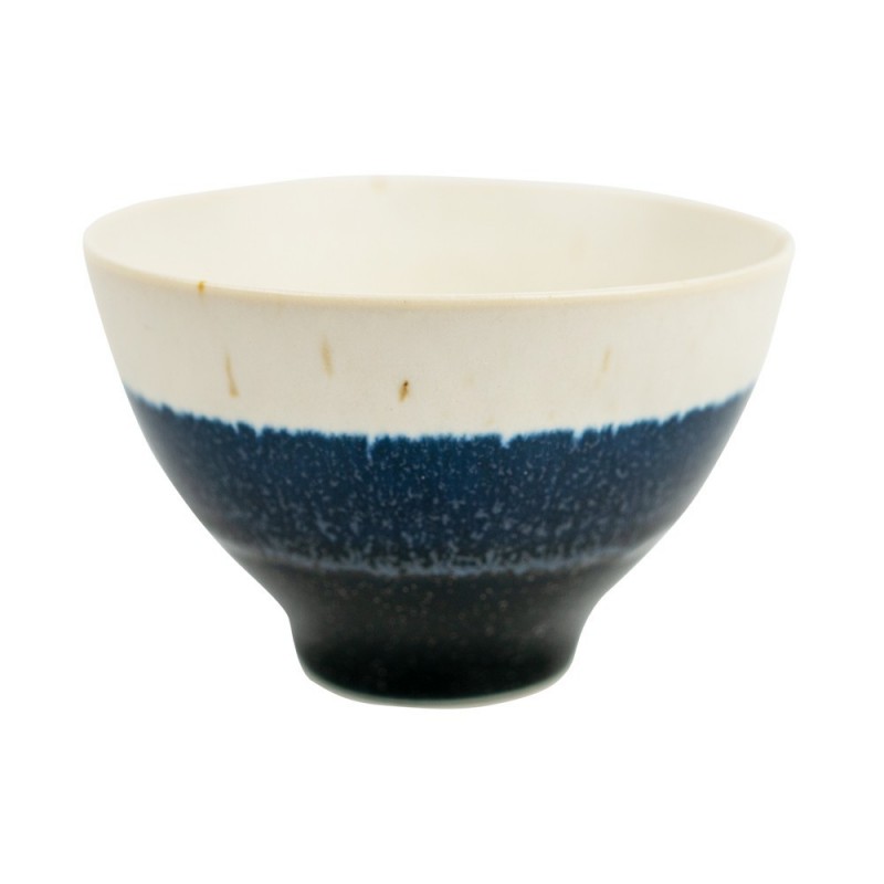 Piala arbatai MATCHA, 9x6cm, keramika, balta-mėlyna sp.