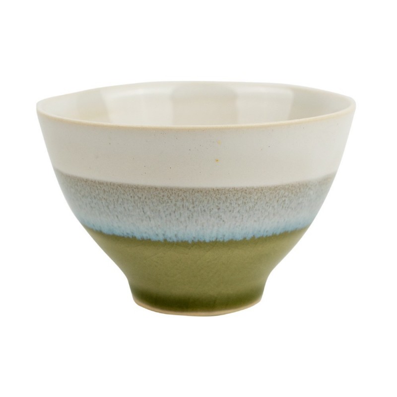 Piala arbatai MATCHA, 9x6cm, keramika, balta-žalia sp.