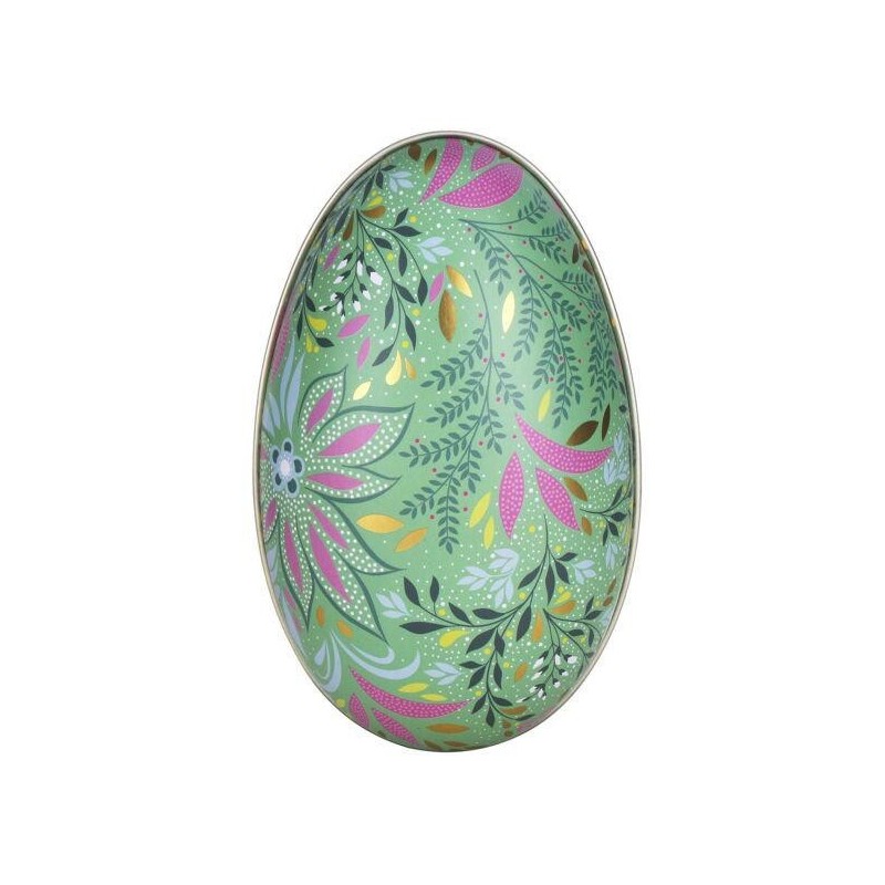 Dėžutė kiaušinio formos ORNAMENTAI, 11x6,5x6,7 cm, 1 vnt., metalinė