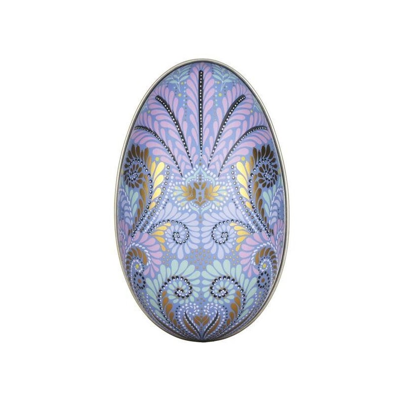 Dėžutė kiaušinio formos ORNAMENTAI, 11x6,5x6,7 cm, 1 vnt., metalinė