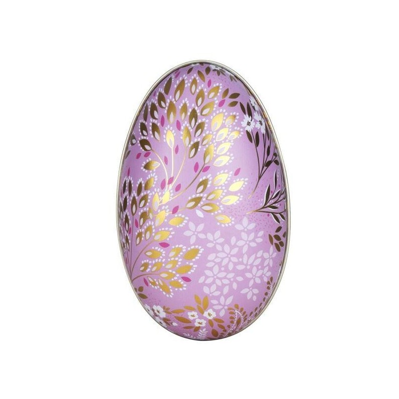 Dėžutė kiaušinio formos ORNAMENTAI, 11x6,5x6,7 cm, 1 vnt., metalinė