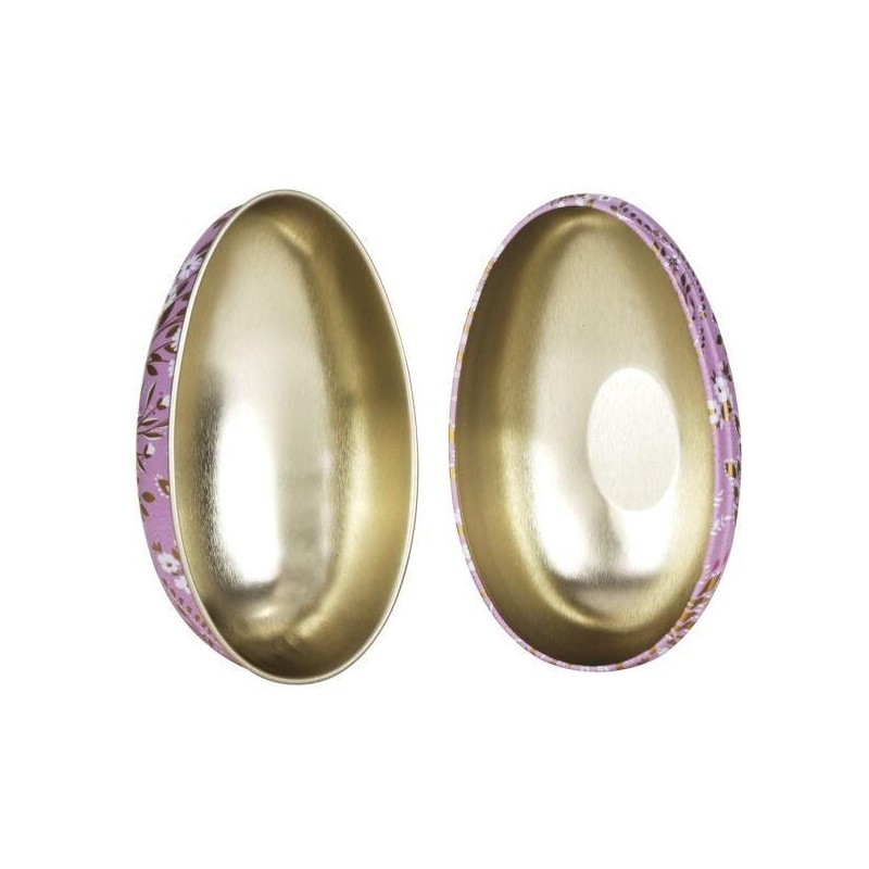 Dėžutė kiaušinio formos ORNAMENTAI, 11x6,5x6,7 cm, 1 vnt., metalinė