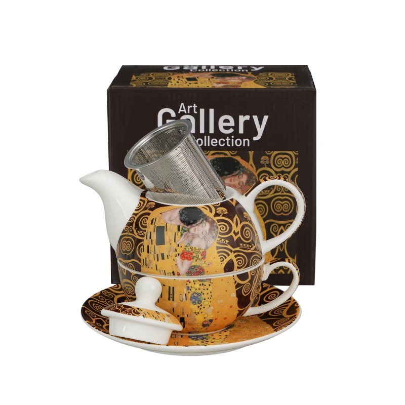 Arbatinukas su sieteliu ir puodeliu BUČINYS, porcelianas