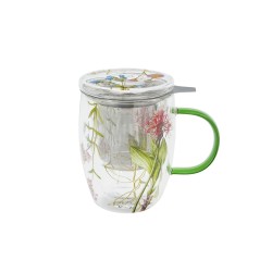 Dvigubo stiklo puodelis GAMTOS SPALVOS, 350 ml