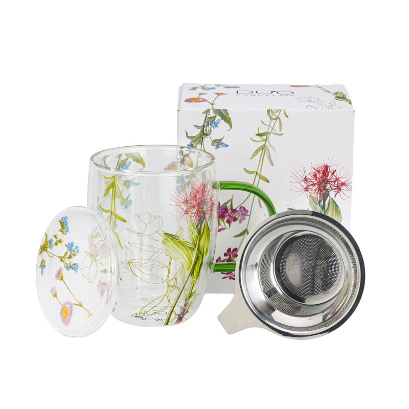 Dvigubo stiklo puodelis GAMTOS SPALVOS, 350 ml