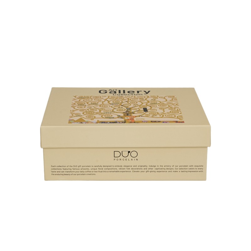 Espresso puodelių rinkinys GYVYBĖS MEDIS, porcelianas, šviesus, 110ml, 2 vnt