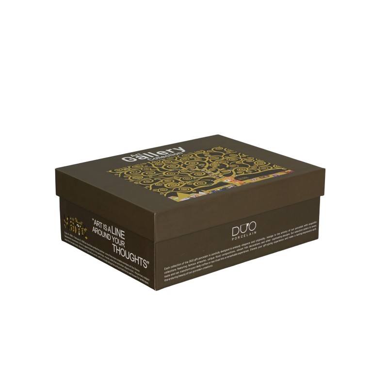 Espresso puodelių rinkinys GYVYBĖS MEDIS, porcelianas, tamsus, 110ml, 2 vnt