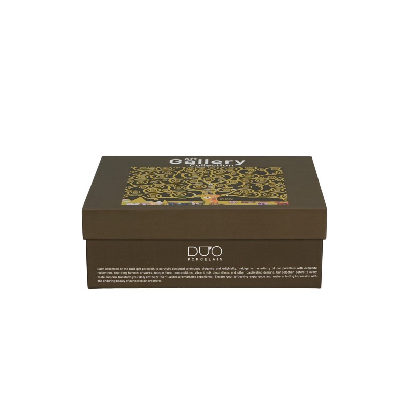 Espresso puodelių rinkinys GYVYBĖS MEDIS, porcelianas, tamsus, 110ml, 2 vnt