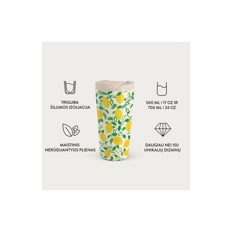Termo puodelis CITRINOS, 500 ml