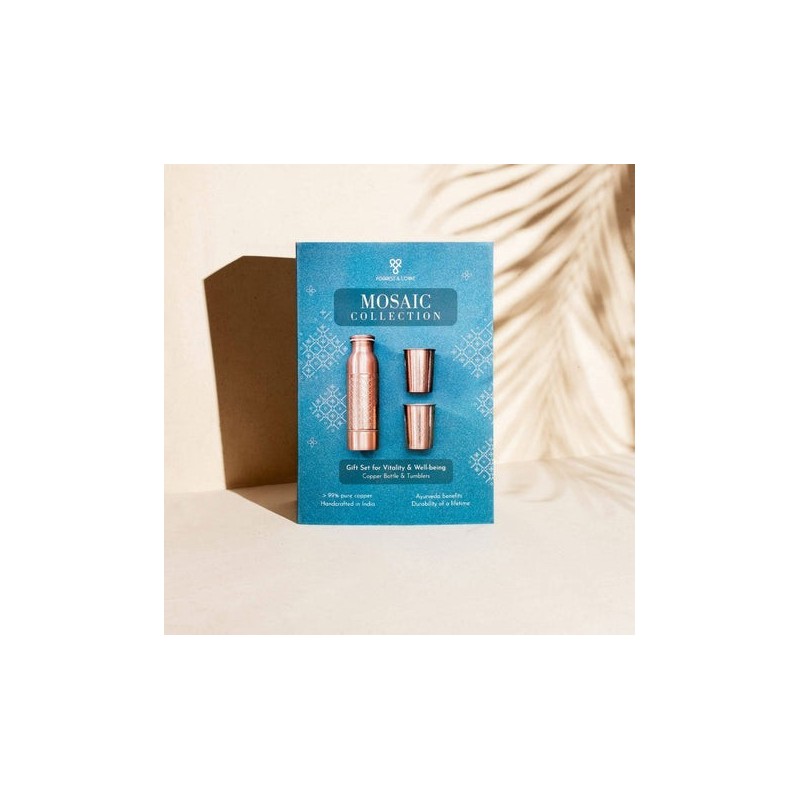 Varinės gertuvės ir stiklinių rinkinys MOZAIKOS