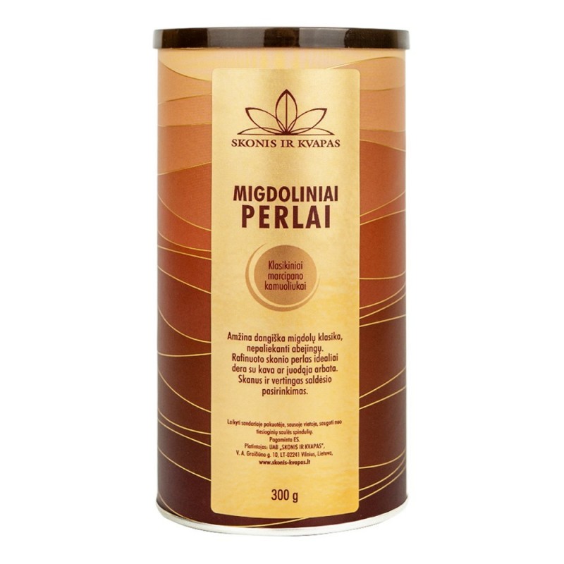 MIGDOLINIAI PERLAI Klasikiniai marcipano kamuoliukai, 300g