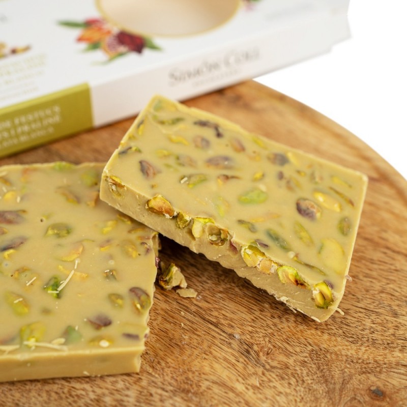 Baltasis šokoladas TURRON su pistacijomis SIMON COLL, 250g