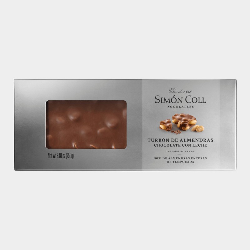 Pieninis šokoladas TURRON su migdolais SIMON COLL, 250g