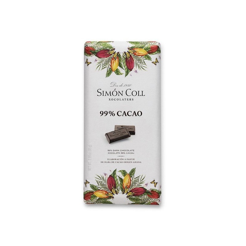 Juodasis šokoladas SIMON COLL 99%, 85g