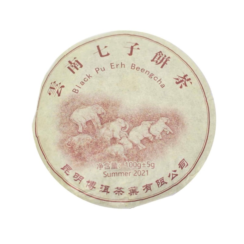 Juodojo PU-ERH plokštė KELIAUJANTYS DRAMBLIAI, 100 g, beengcha forma