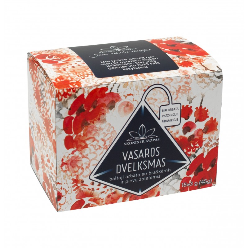 Baltoji arbata VASAROS DVELKSMAS, 15 vnt.